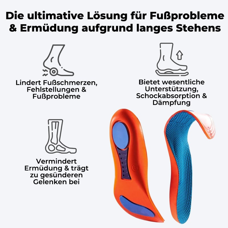 SoleFlex™ Orthopädischen Einlage bei Plattfuß und Fersensporn
