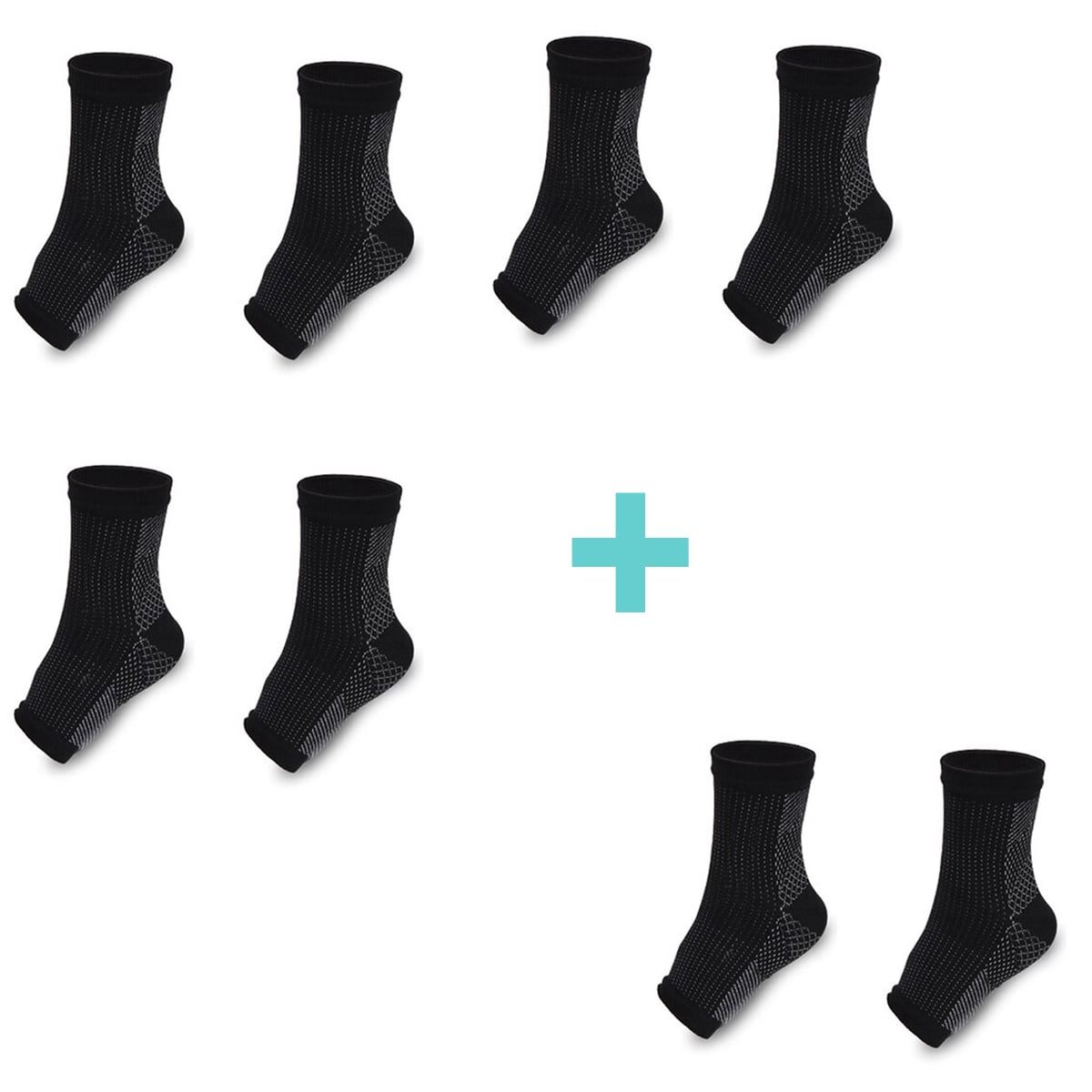 ComfortFeet™ Offene Zehen-Kompressionsknöchelsocken